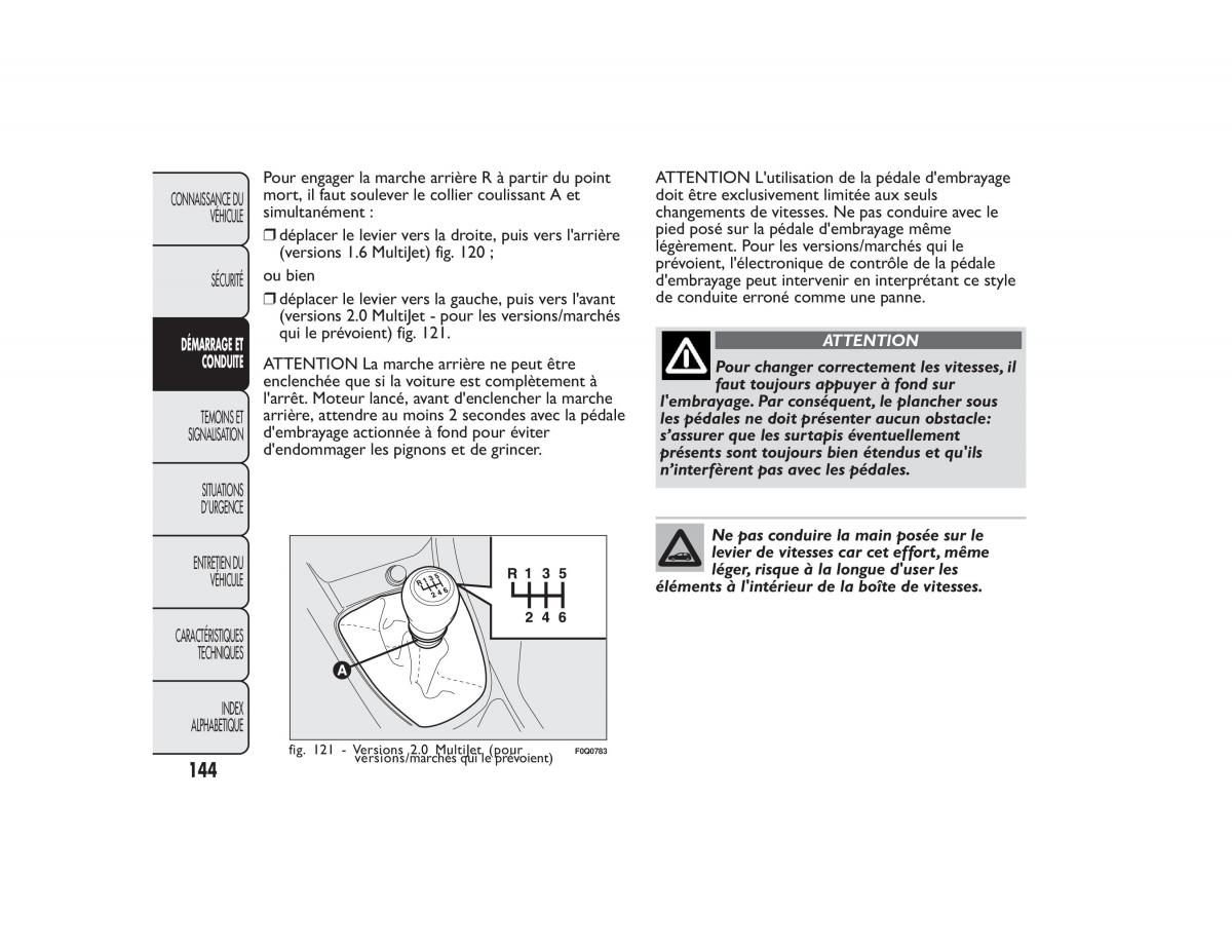 Fiat Bravo II 2 FL manuel du proprietaire / page 148