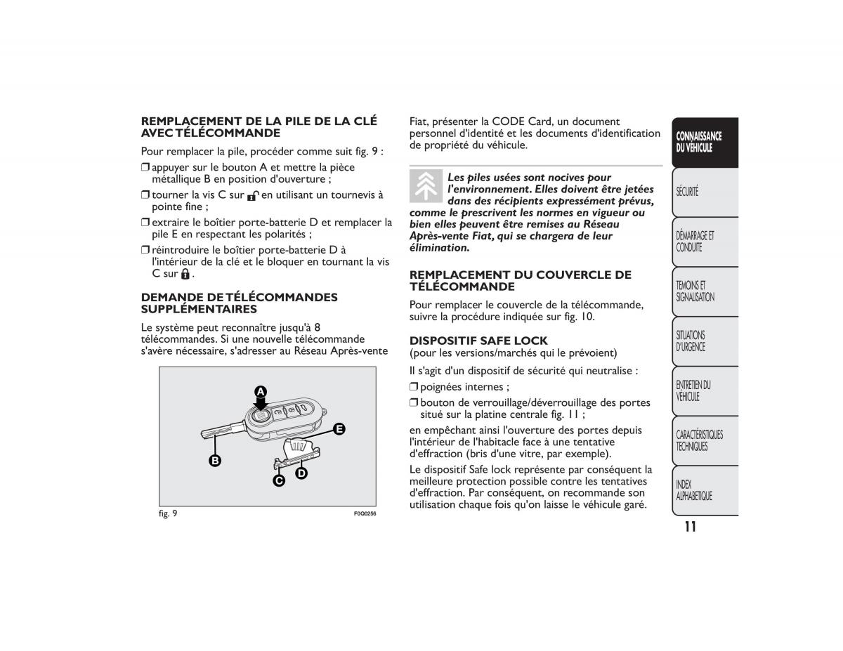 Fiat Bravo II 2 FL manuel du proprietaire / page 15