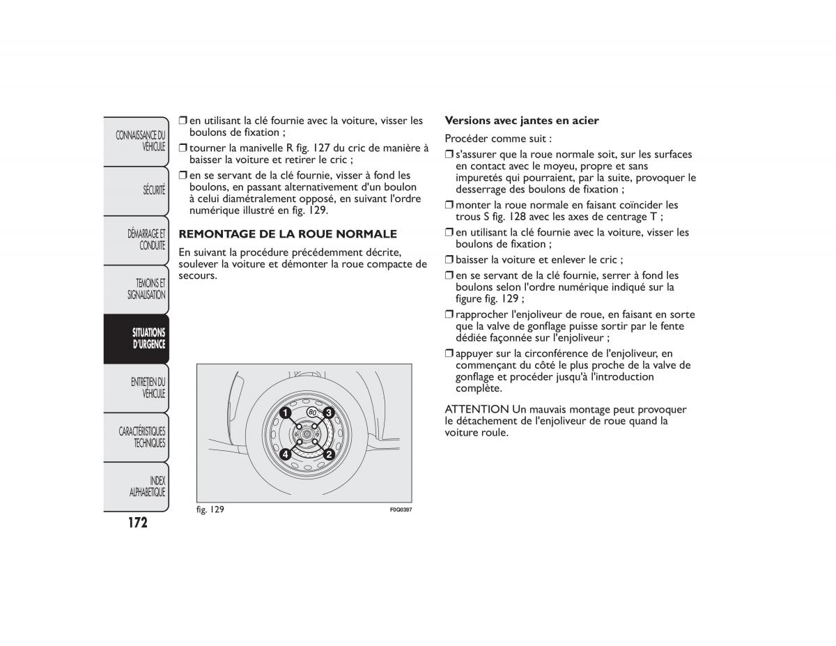 Fiat Bravo II 2 FL manuel du proprietaire / page 176