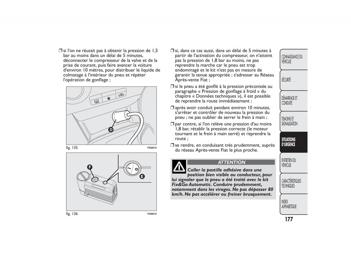 Fiat Bravo II 2 FL manuel du proprietaire / page 181