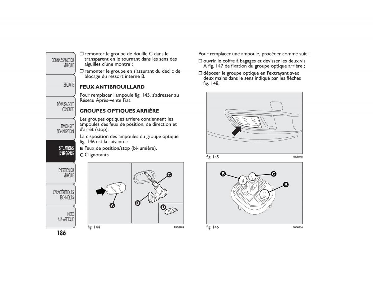 Fiat Bravo II 2 FL manuel du proprietaire / page 190