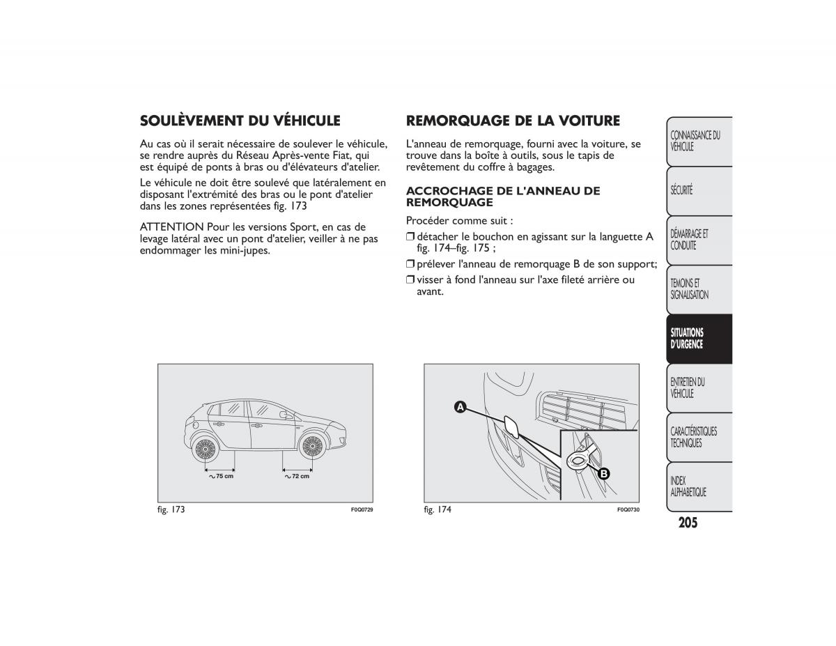 Fiat Bravo II 2 FL manuel du proprietaire / page 209