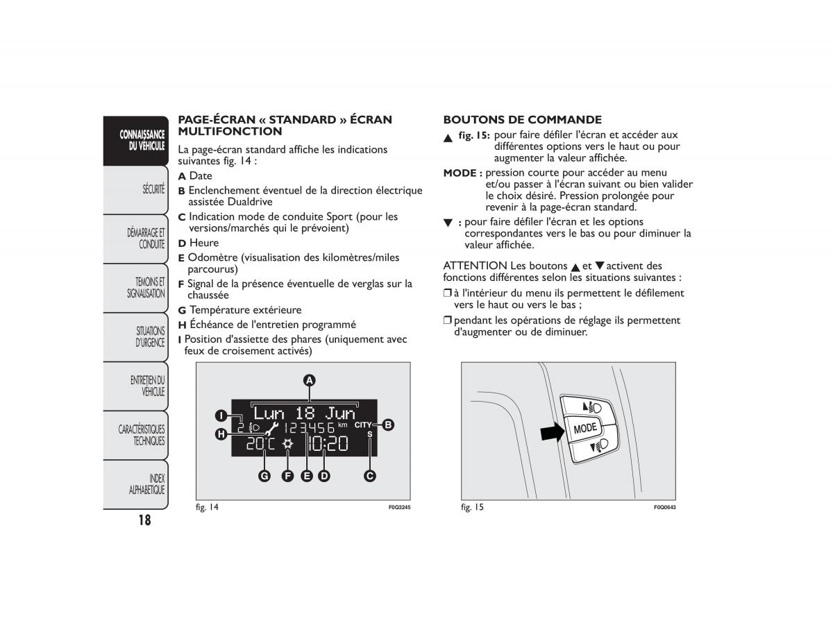 Fiat Bravo II 2 FL manuel du proprietaire / page 22