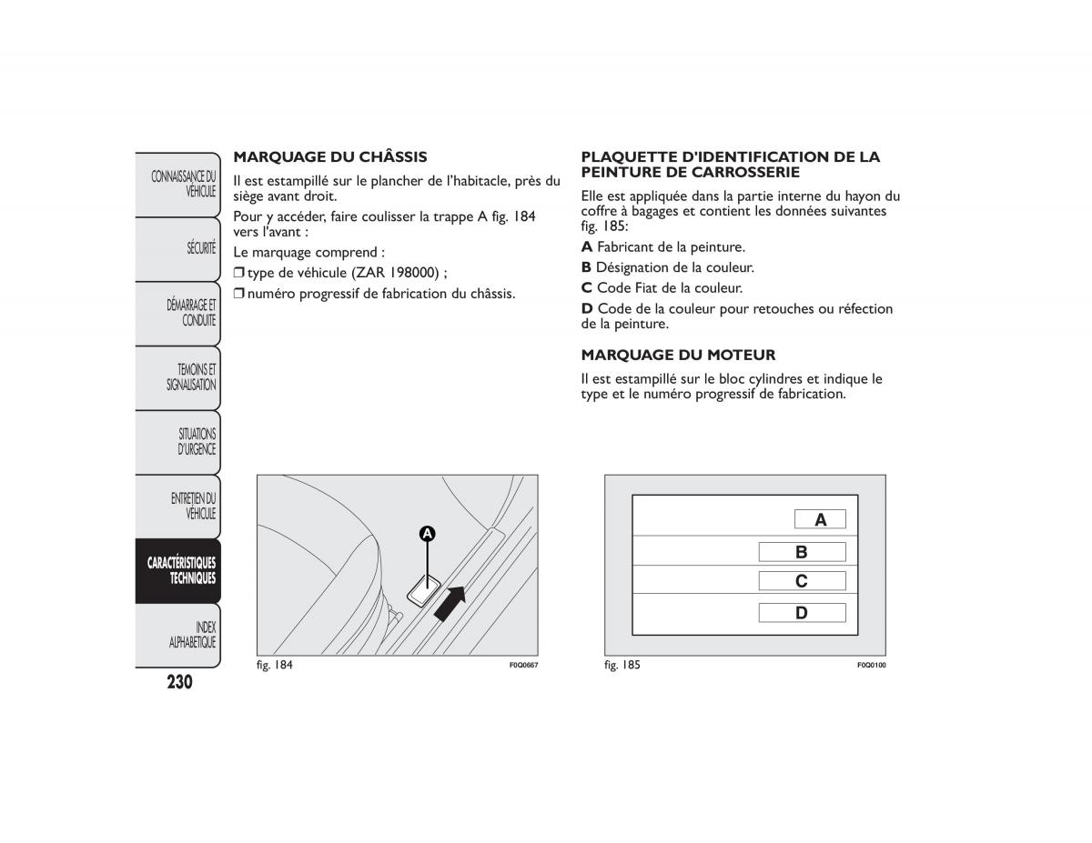 Fiat Bravo II 2 FL manuel du proprietaire / page 234