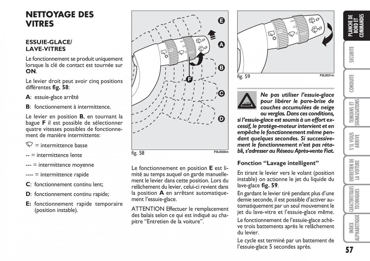 Fiat Croma manuel du proprietaire / page 57