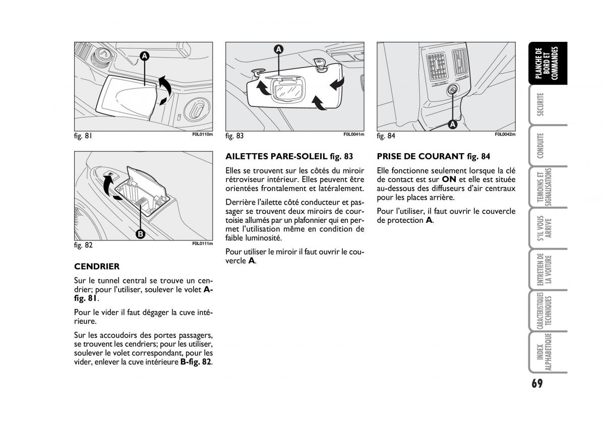 Fiat Croma manuel du proprietaire / page 69