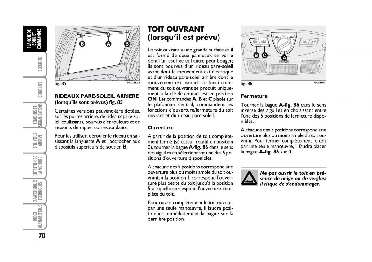 Fiat Croma manuel du proprietaire / page 70