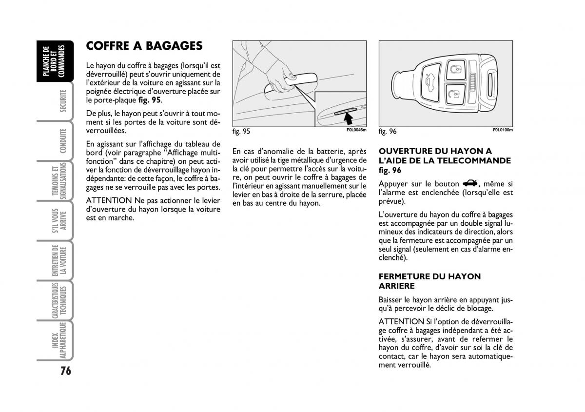 Fiat Croma manuel du proprietaire / page 76