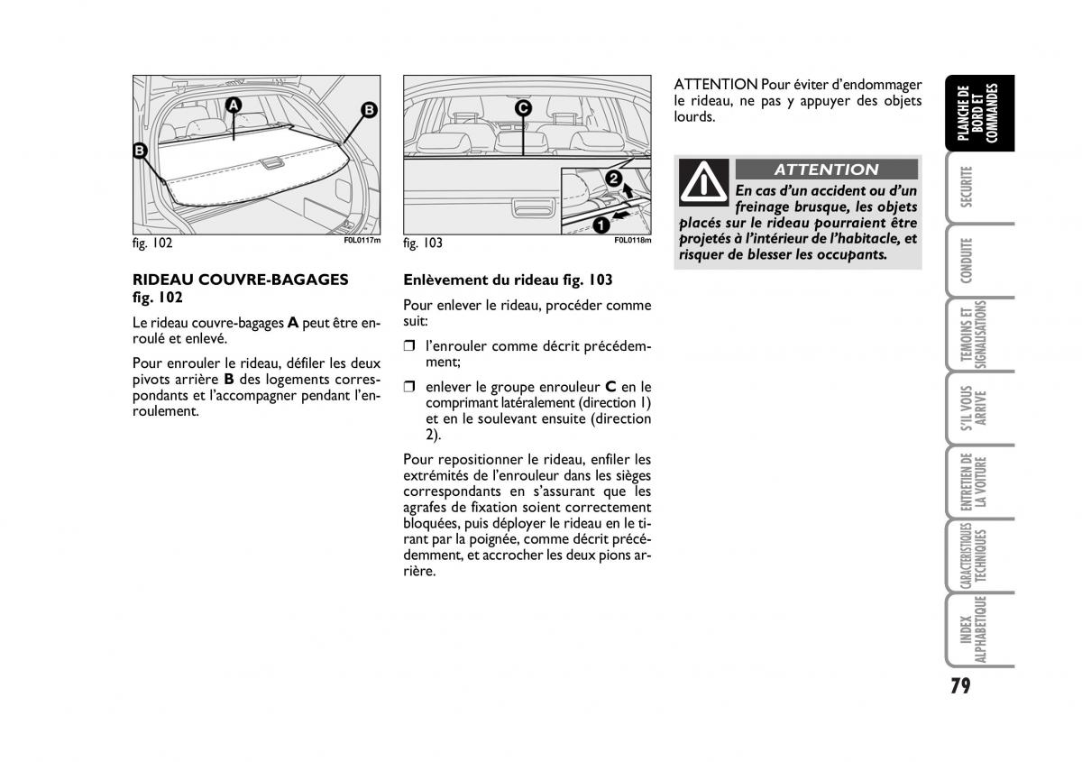 Fiat Croma manuel du proprietaire / page 79