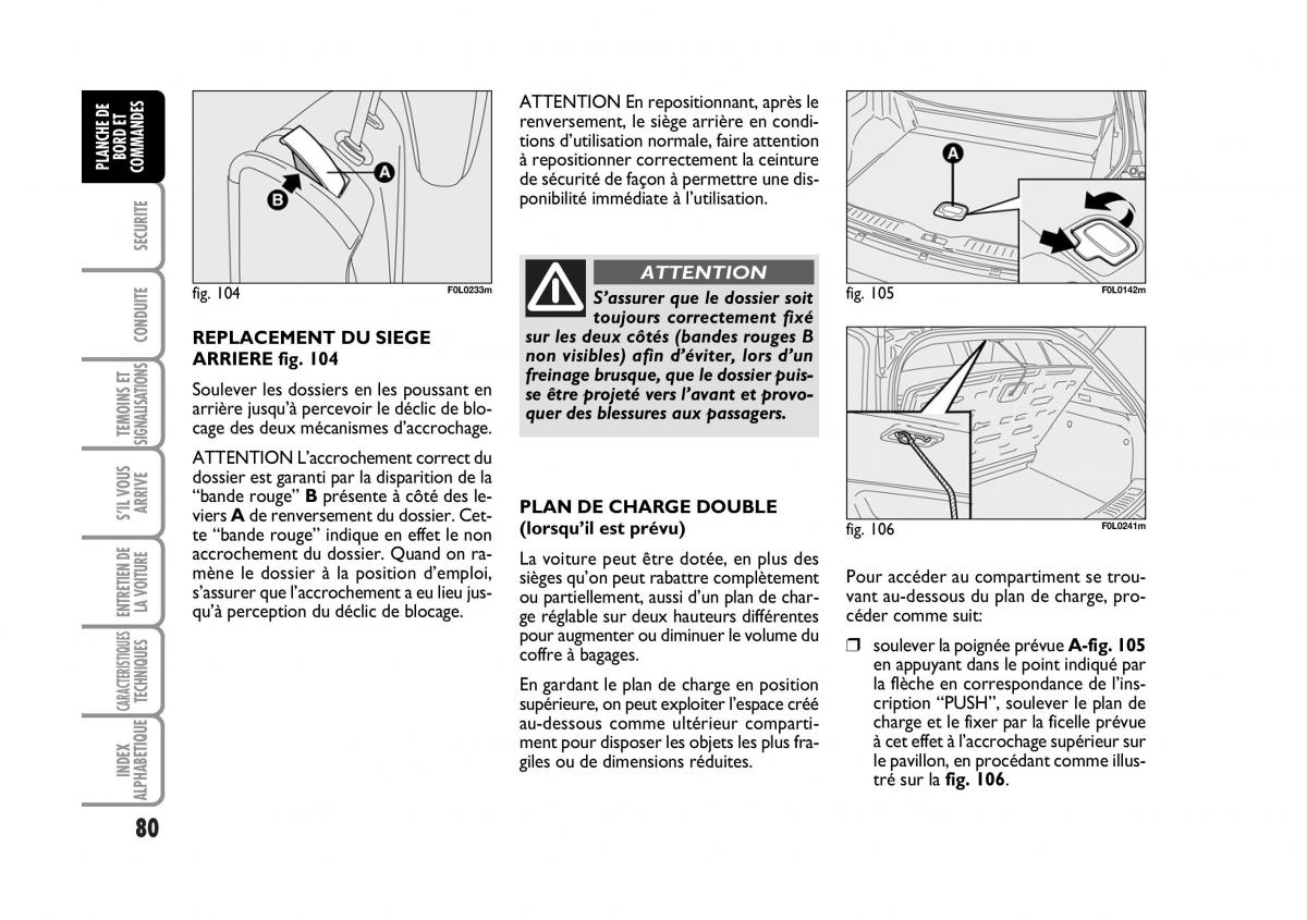 Fiat Croma manuel du proprietaire / page 80