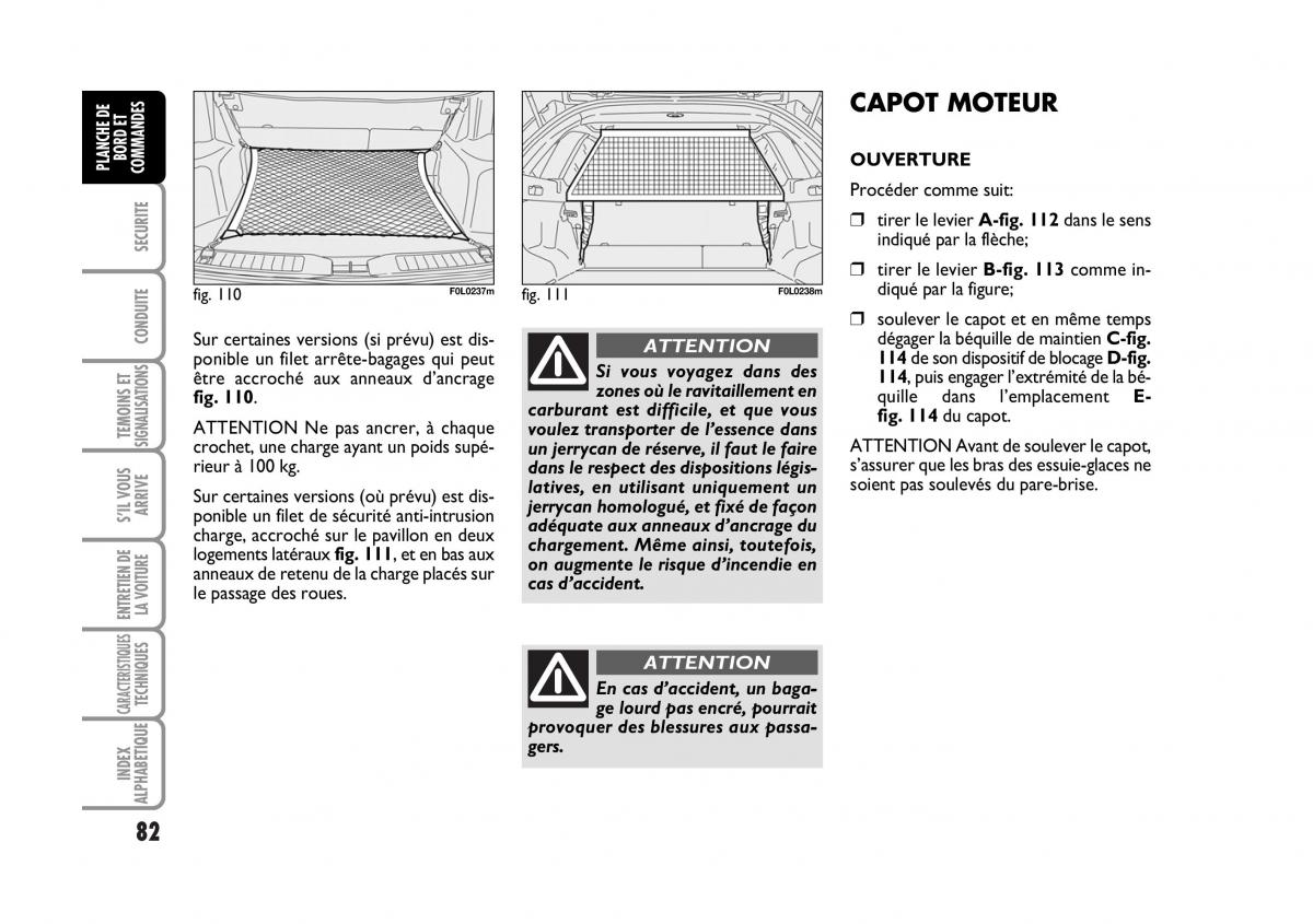 Fiat Croma manuel du proprietaire / page 82