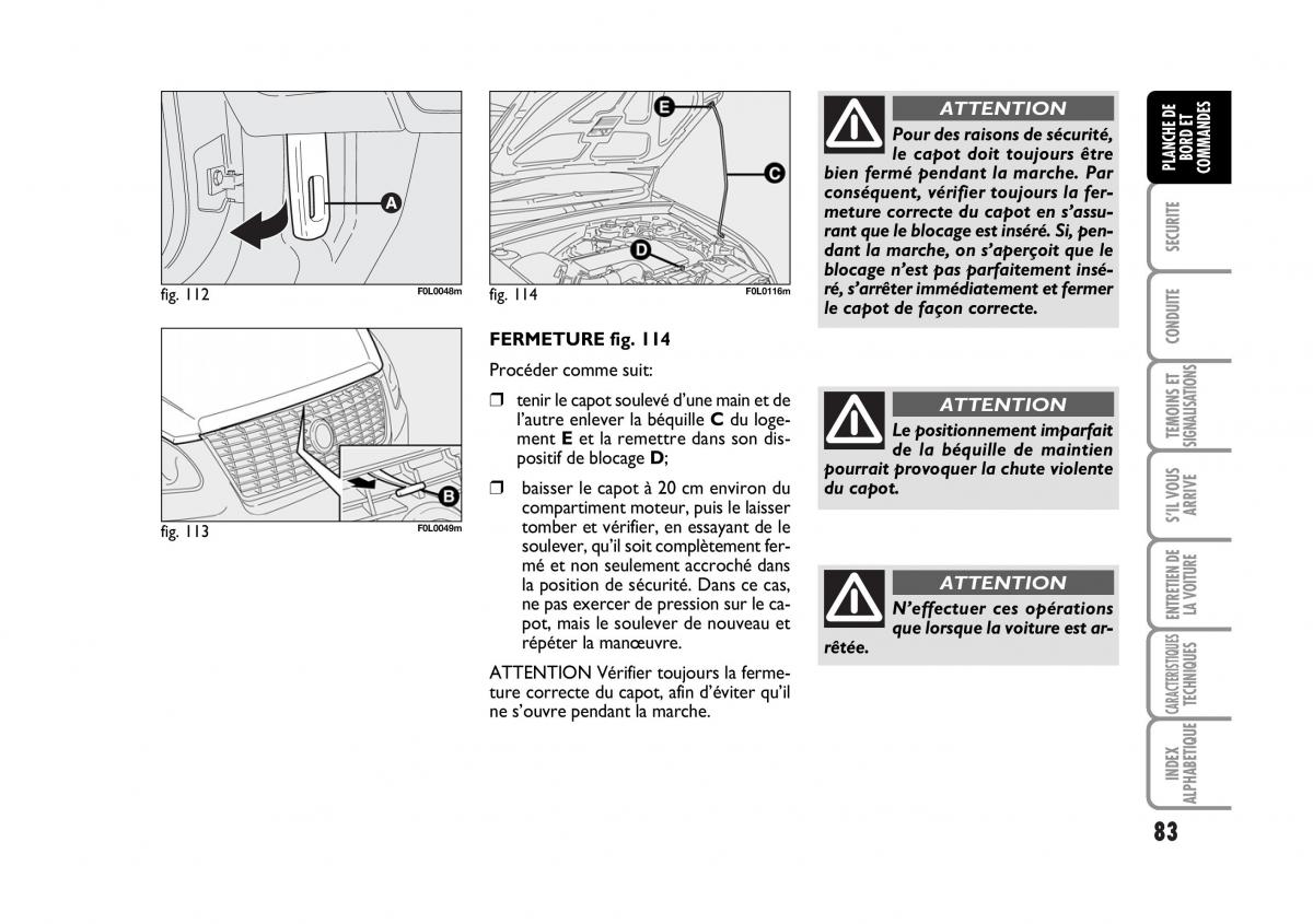 Fiat Croma manuel du proprietaire / page 83