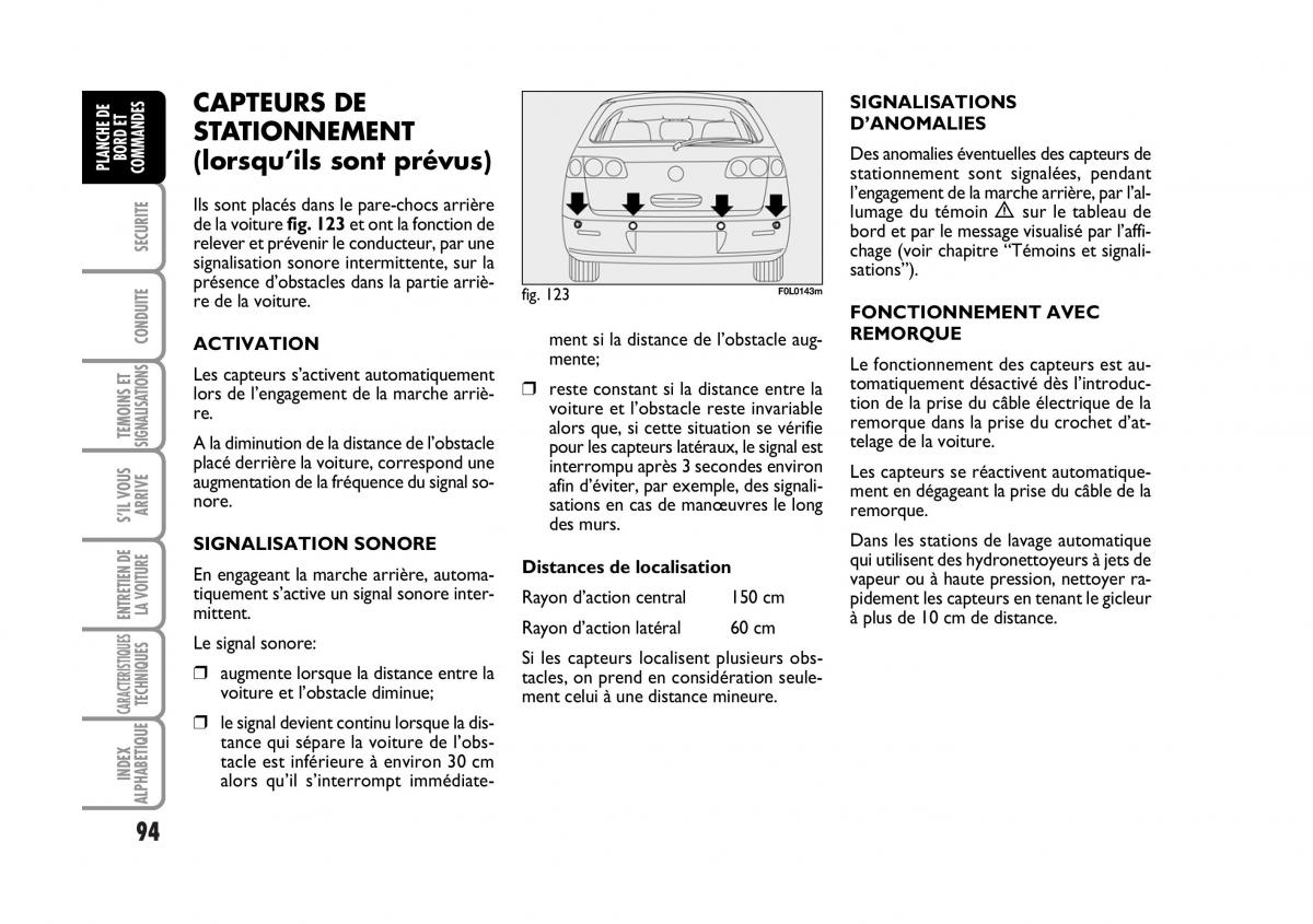 Fiat Croma manuel du proprietaire / page 94