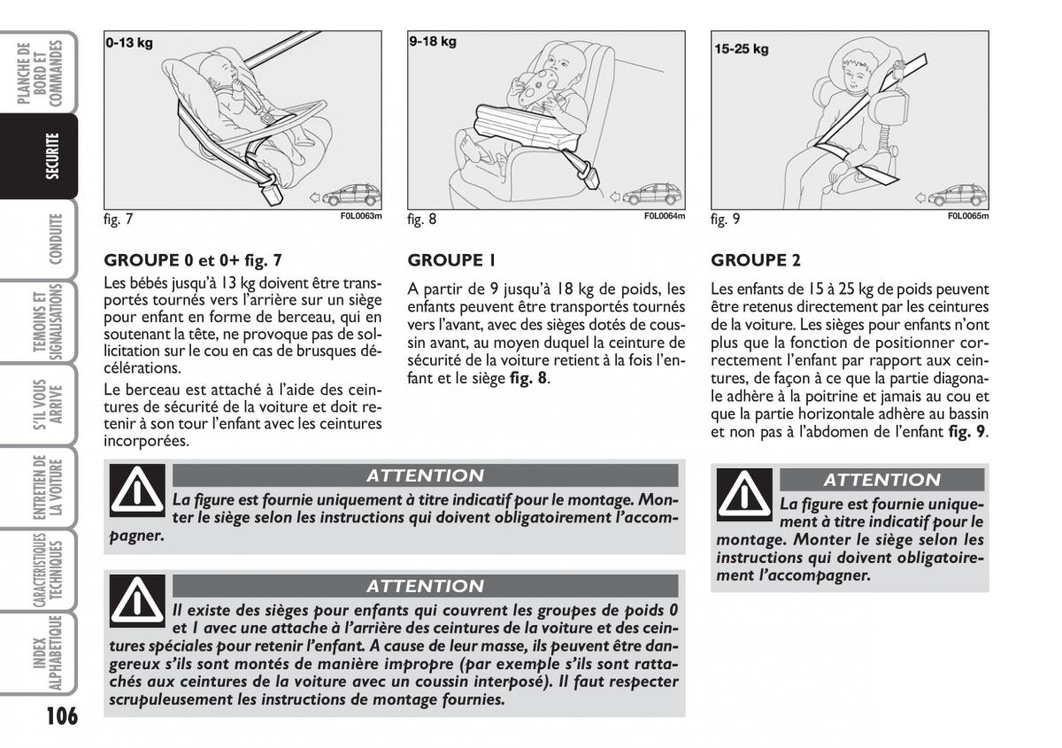 Fiat Croma manuel du proprietaire / page 106