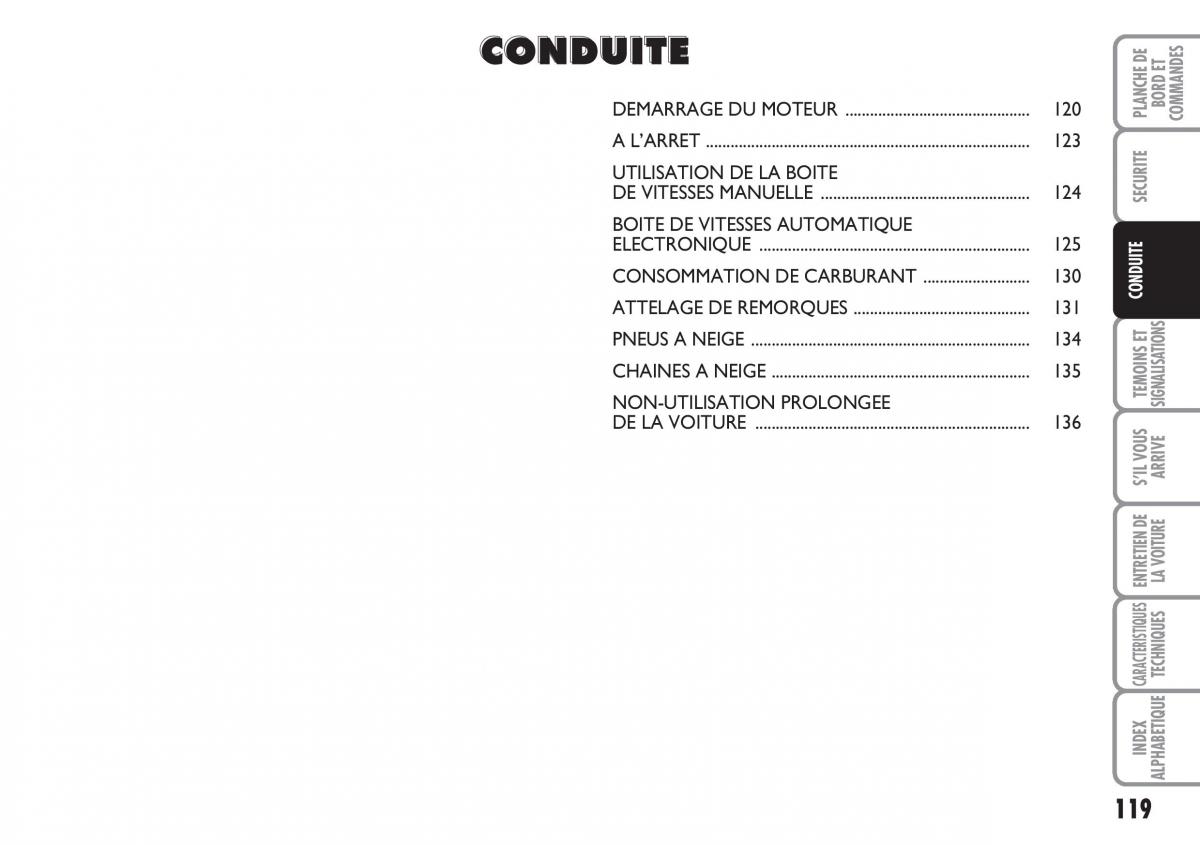 Fiat Croma manuel du proprietaire / page 119