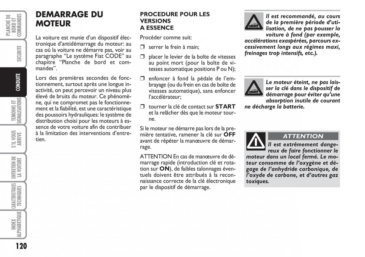 Fiat Croma manuel du proprietaire / page 120