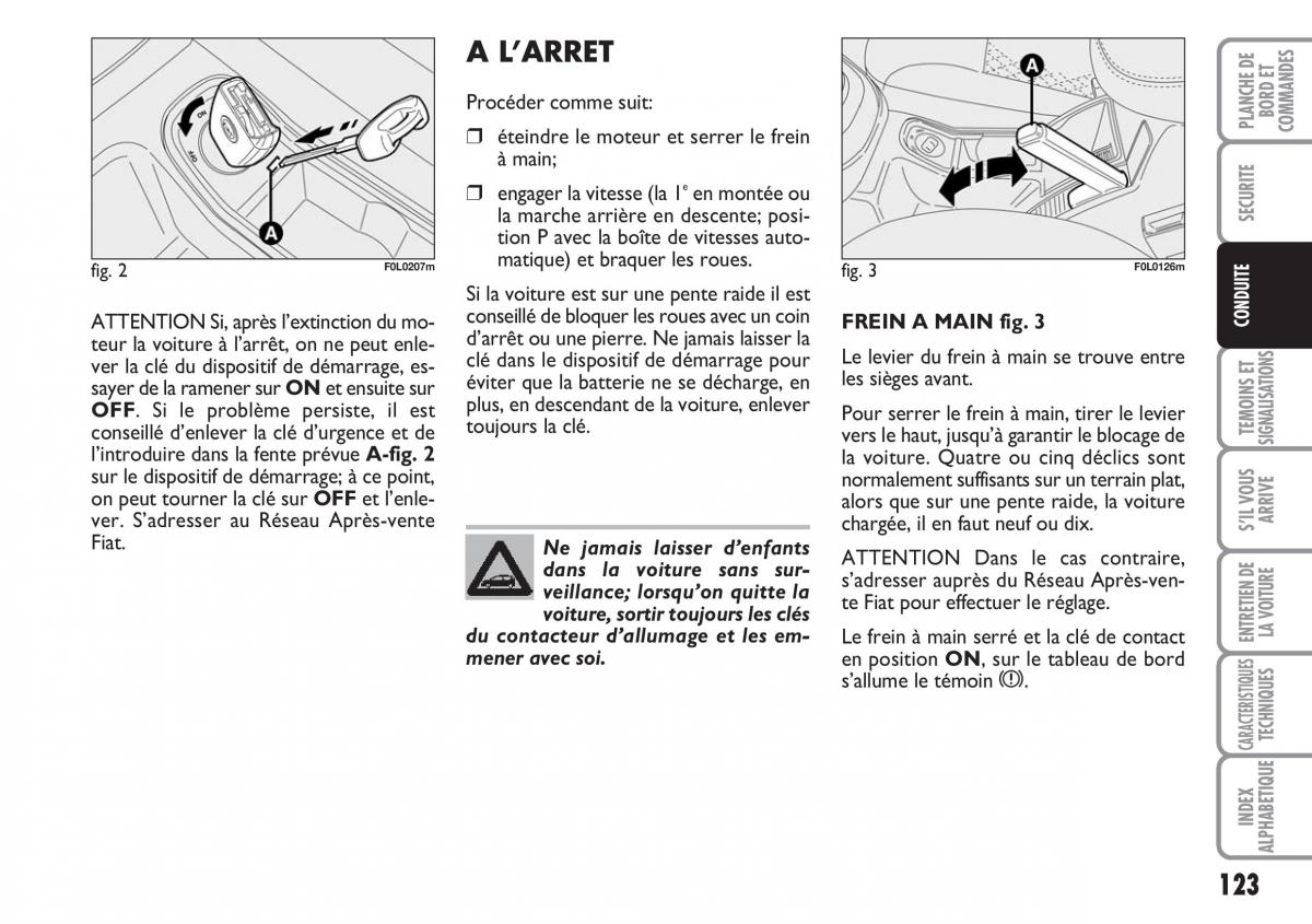 Fiat Croma manuel du proprietaire / page 123