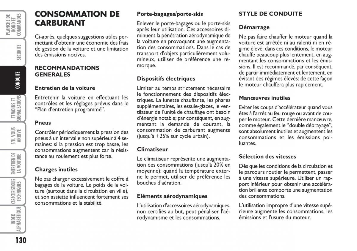 Fiat Croma manuel du proprietaire / page 130