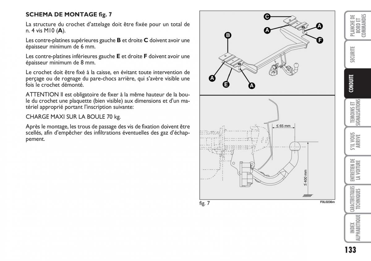 Fiat Croma manuel du proprietaire / page 133