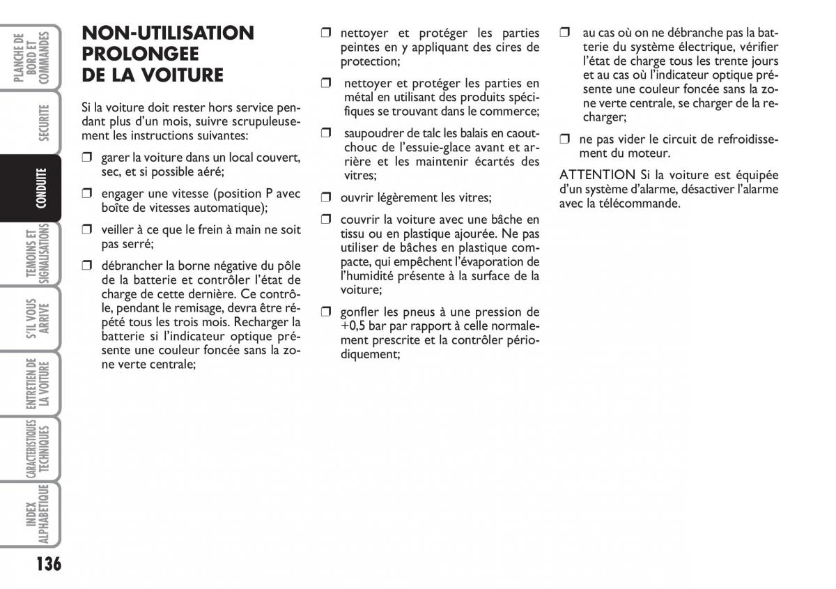 Fiat Croma manuel du proprietaire / page 136