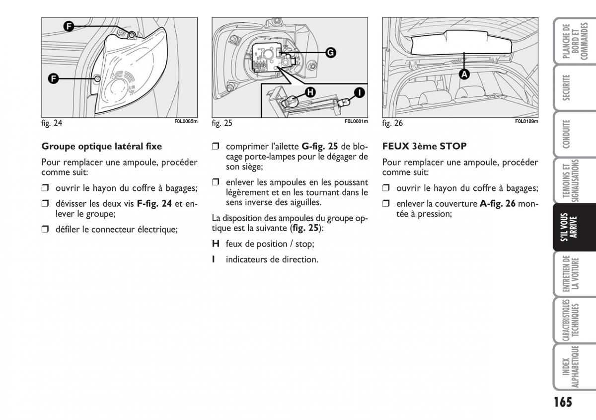 Fiat Croma manuel du proprietaire / page 165