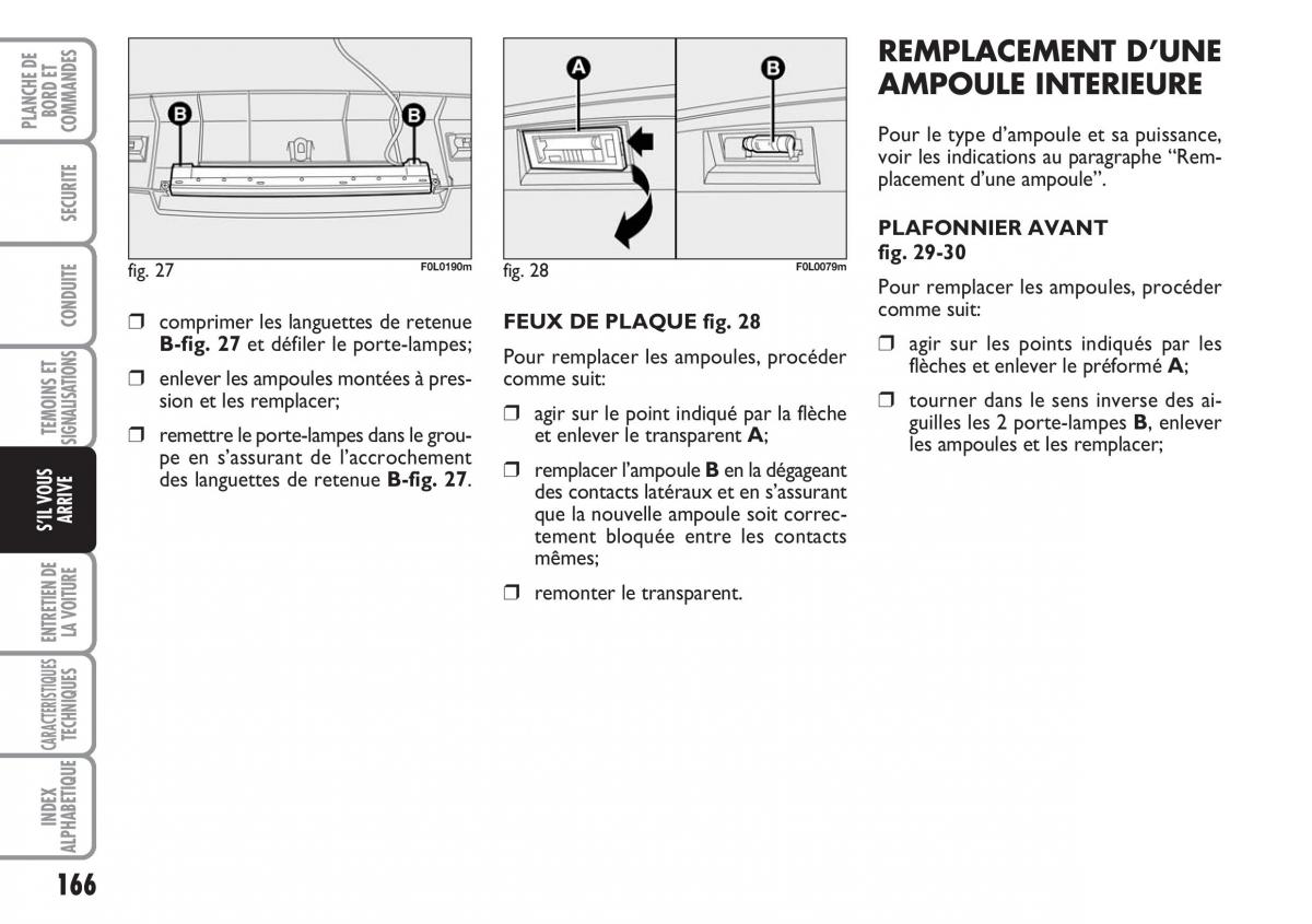 Fiat Croma manuel du proprietaire / page 166