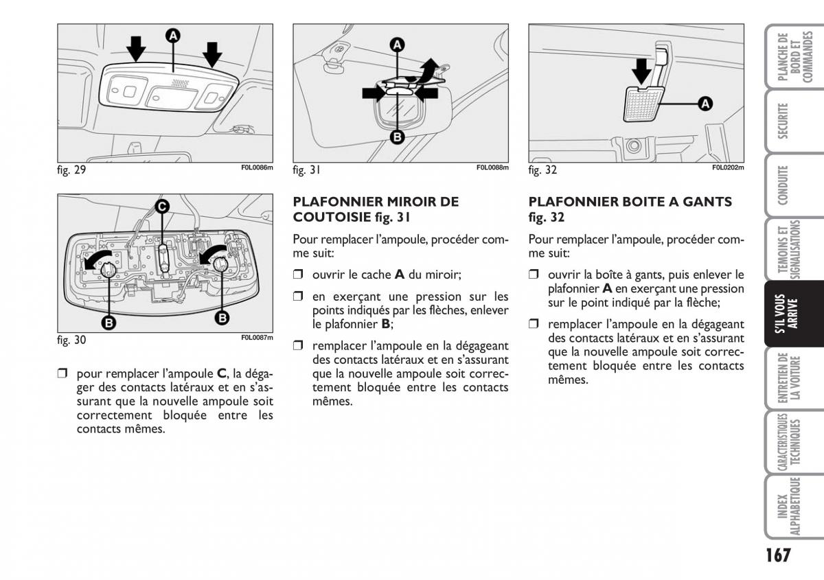 Fiat Croma manuel du proprietaire / page 167