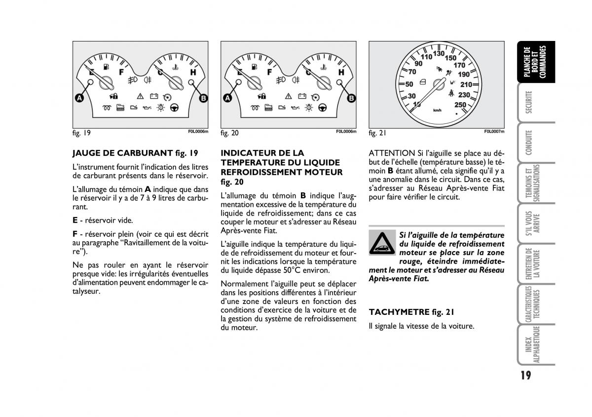 Fiat Croma manuel du proprietaire / page 19