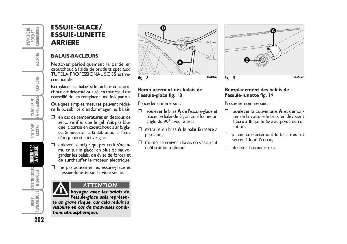 Fiat Croma manuel du proprietaire / page 202