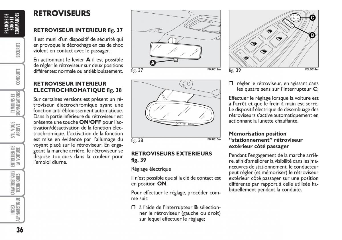 Fiat Croma manuel du proprietaire / page 36