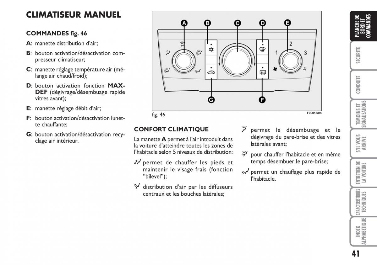 Fiat Croma manuel du proprietaire / page 41