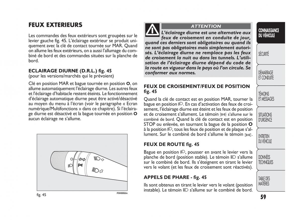 Fiat Doblo II 2 manuel du proprietaire / page 60