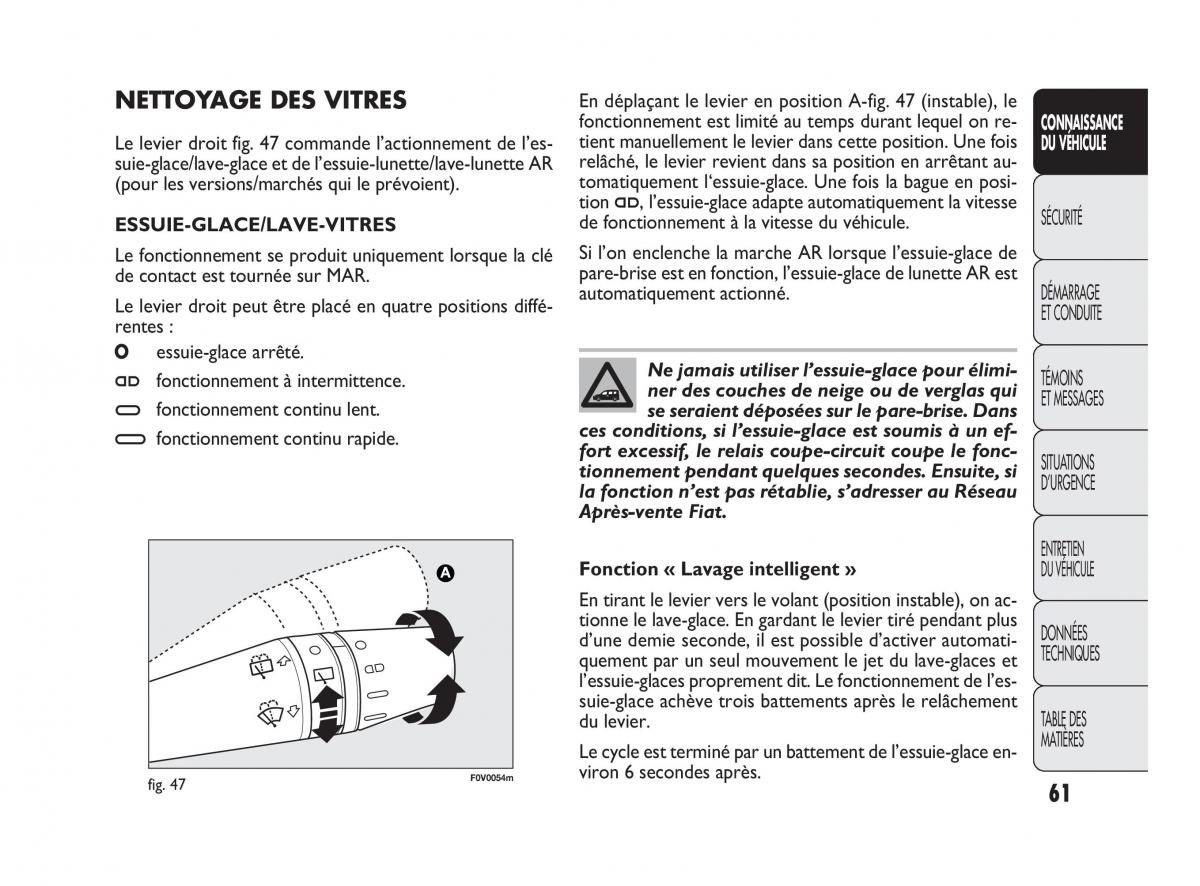 Fiat Doblo II 2 manuel du proprietaire / page 62