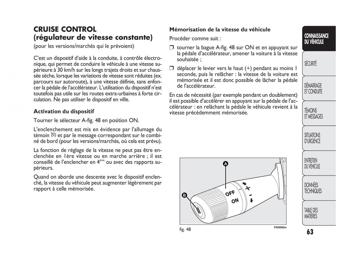 Fiat Doblo II 2 manuel du proprietaire / page 64