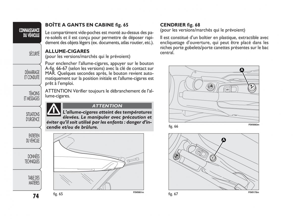 Fiat Doblo II 2 manuel du proprietaire / page 75