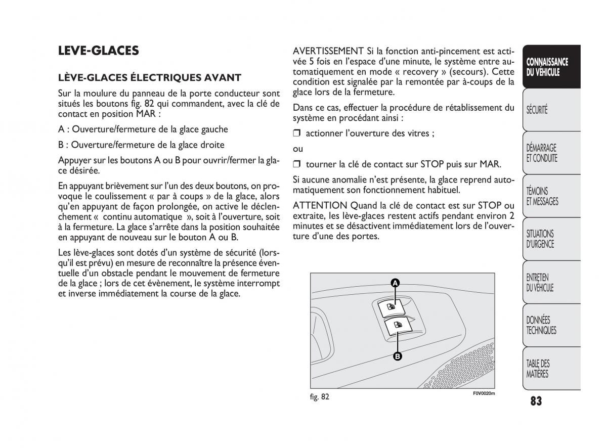 Fiat Doblo II 2 manuel du proprietaire / page 84