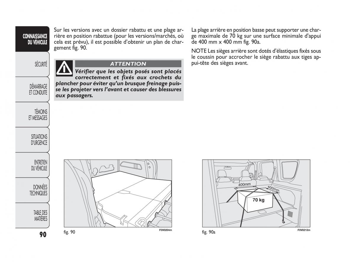 Fiat Doblo II 2 manuel du proprietaire / page 91