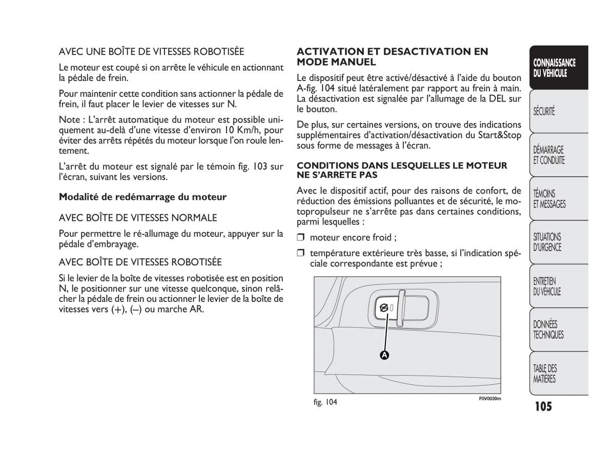 Fiat Doblo II 2 manuel du proprietaire / page 106