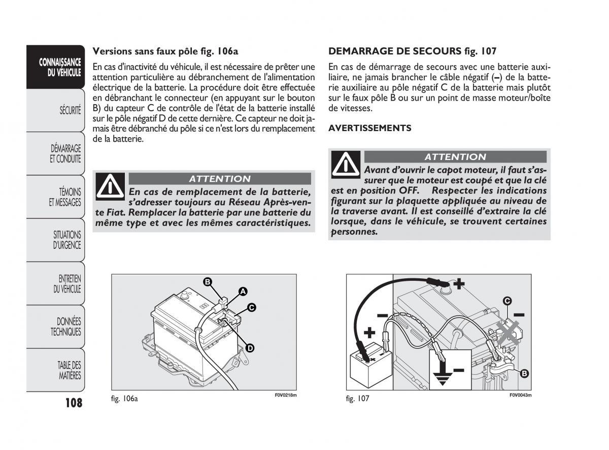 Fiat Doblo II 2 manuel du proprietaire / page 109