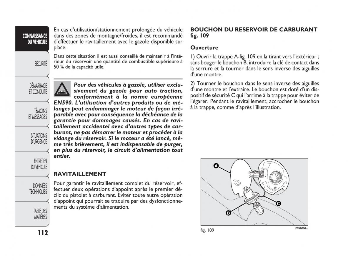 Fiat Doblo II 2 manuel du proprietaire / page 113