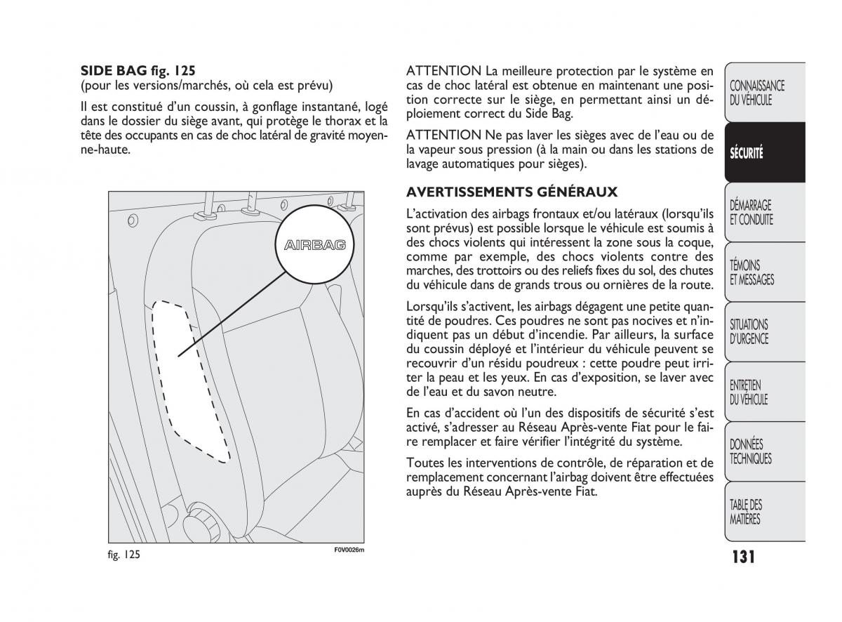 Fiat Doblo II 2 manuel du proprietaire / page 132