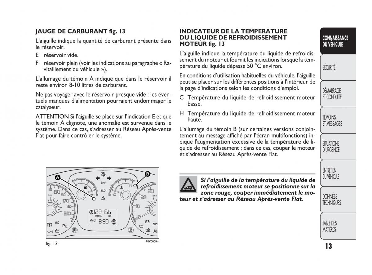 Fiat Doblo II 2 manuel du proprietaire / page 14