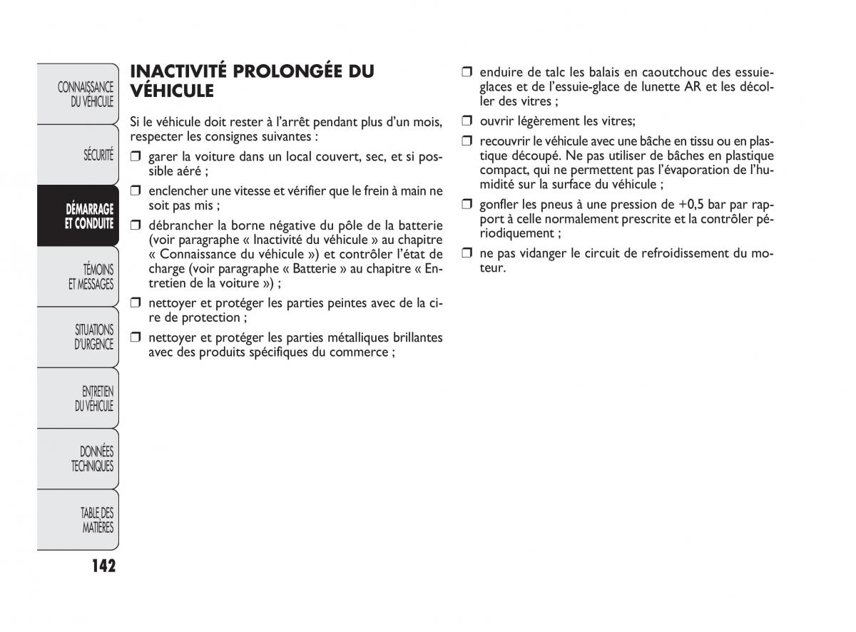 Fiat Doblo II 2 manuel du proprietaire / page 143