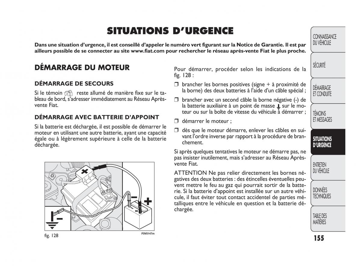 Fiat Doblo II 2 manuel du proprietaire / page 156