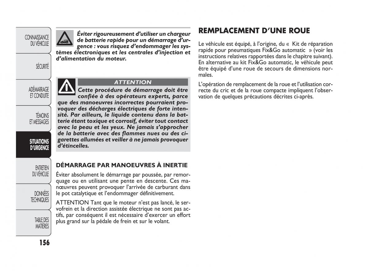 Fiat Doblo II 2 manuel du proprietaire / page 157