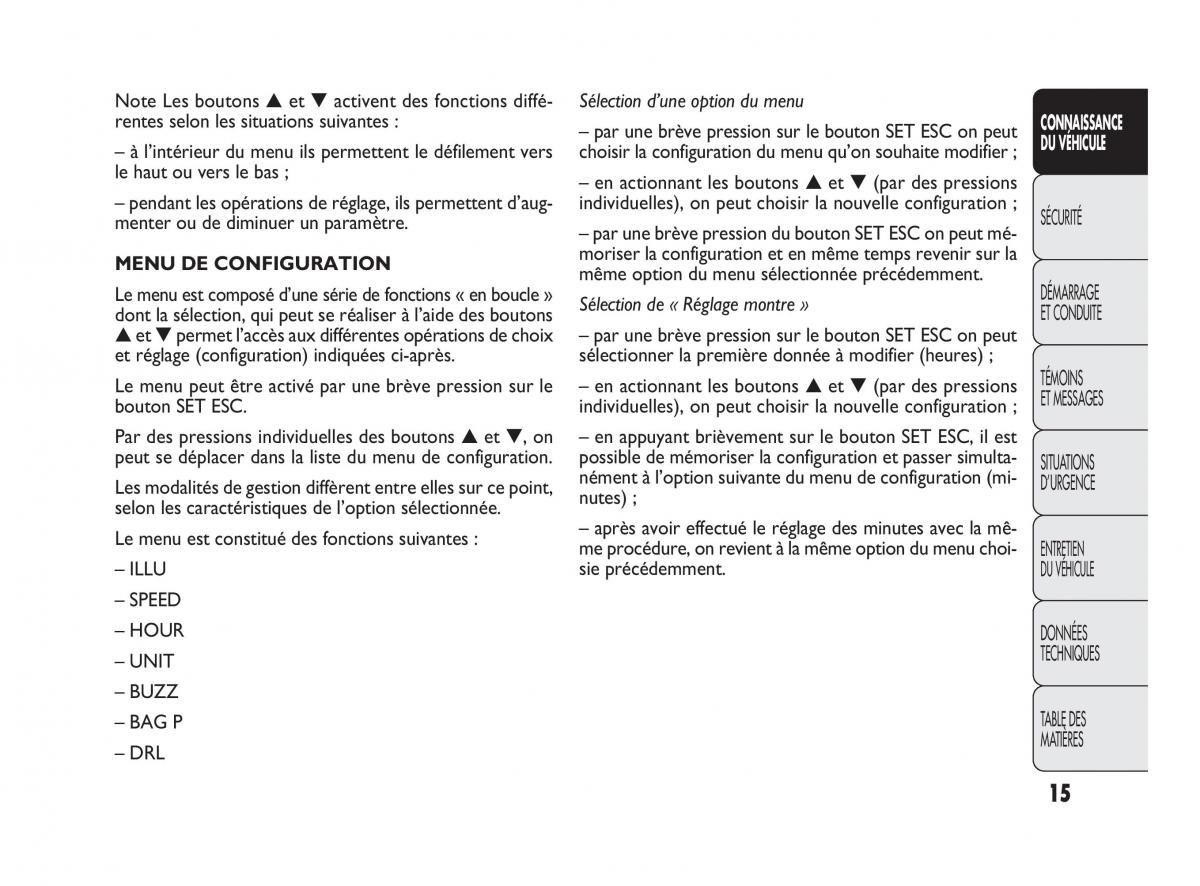 Fiat Doblo II 2 manuel du proprietaire / page 16