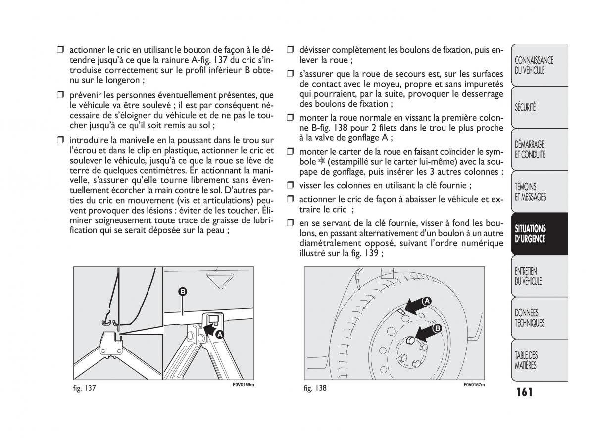 Fiat Doblo II 2 manuel du proprietaire / page 162