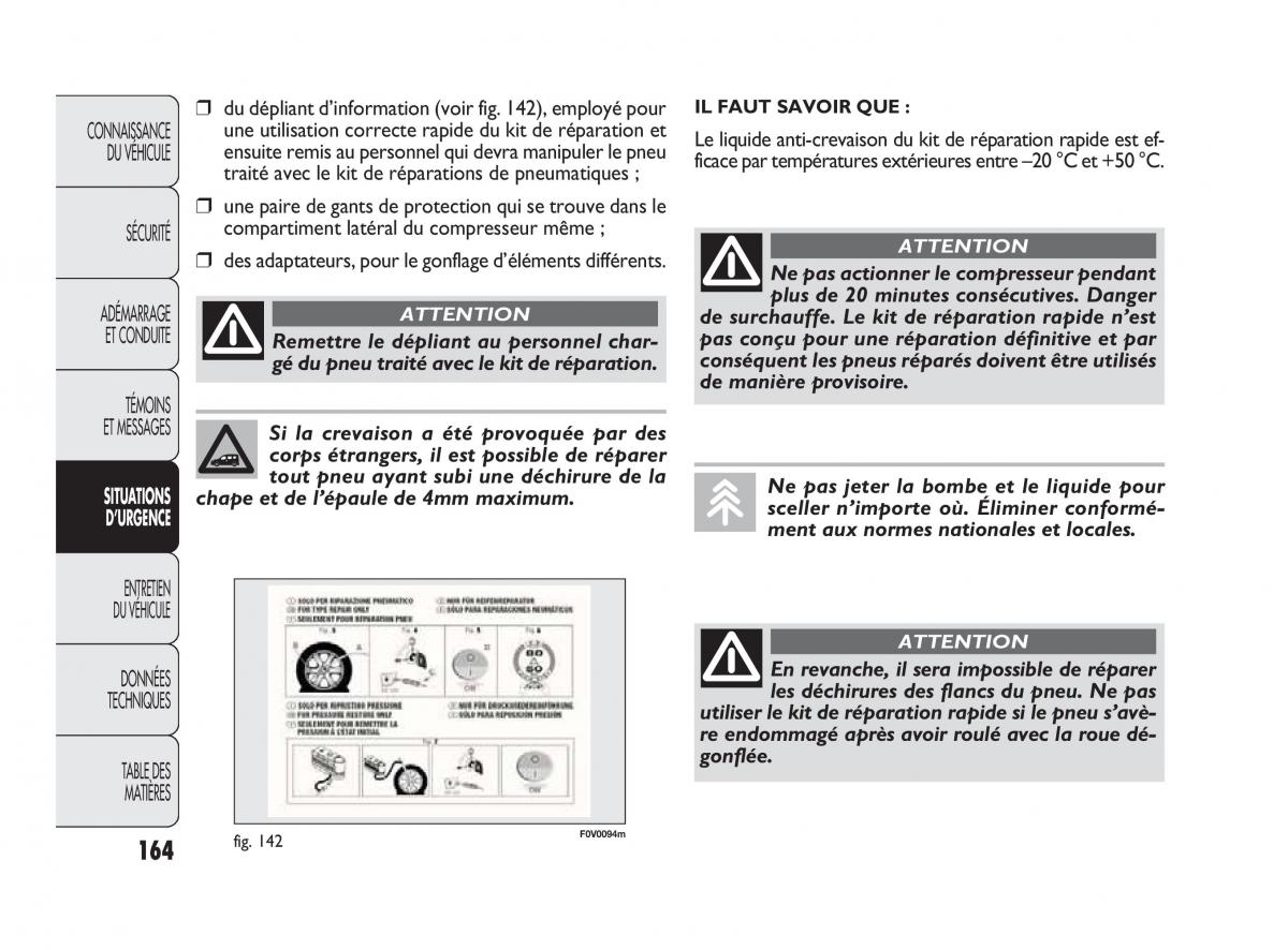 Fiat Doblo II 2 manuel du proprietaire / page 165