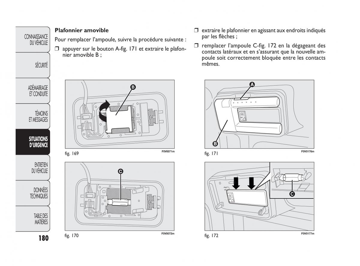 Fiat Doblo II 2 manuel du proprietaire / page 181