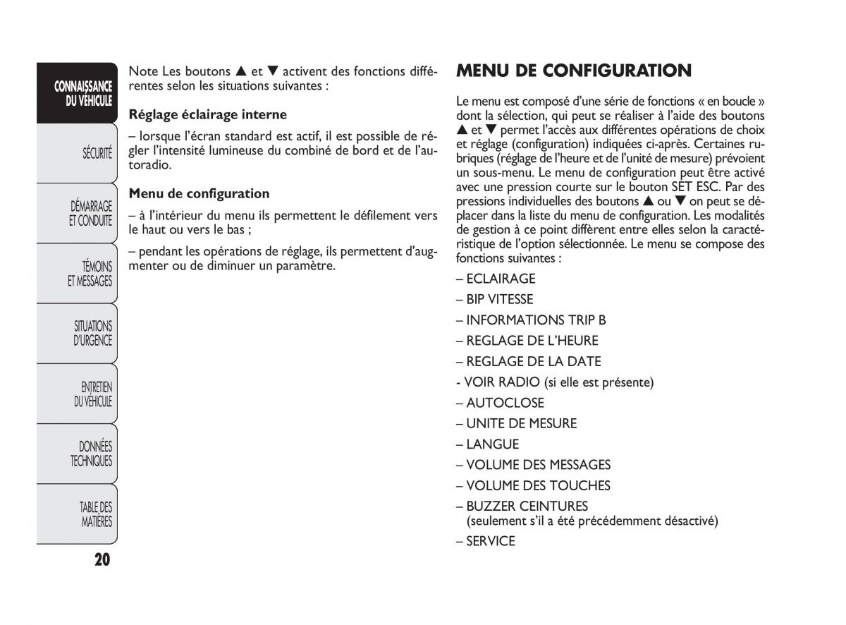 Fiat Doblo II 2 manuel du proprietaire / page 21